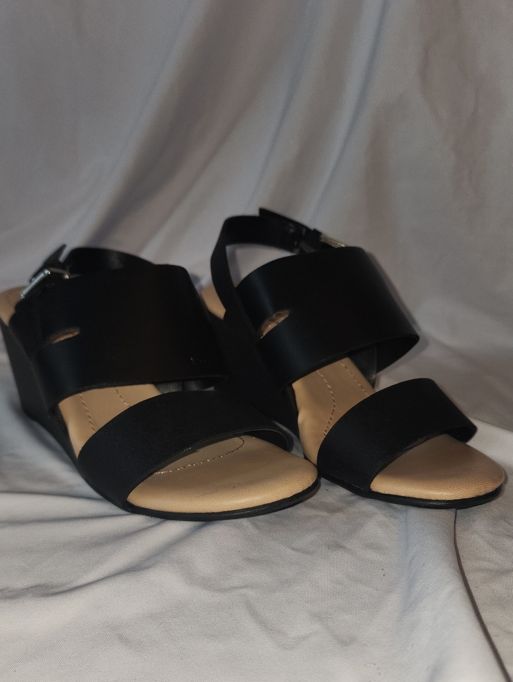 Dexflex Black Size 5 Women's Open-Toe Strappy Sandals